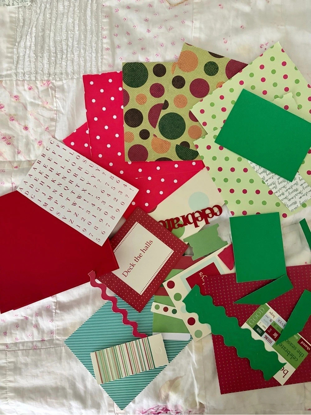 Green & Red Craft Paper Sticker Assortment